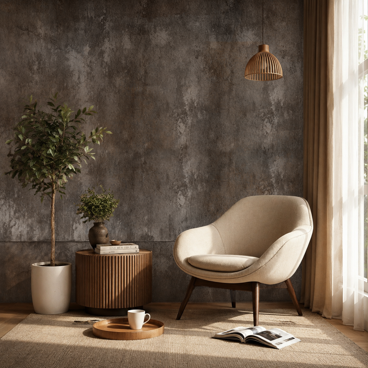 Weathered Earth – Aged Plaster Wallpaper