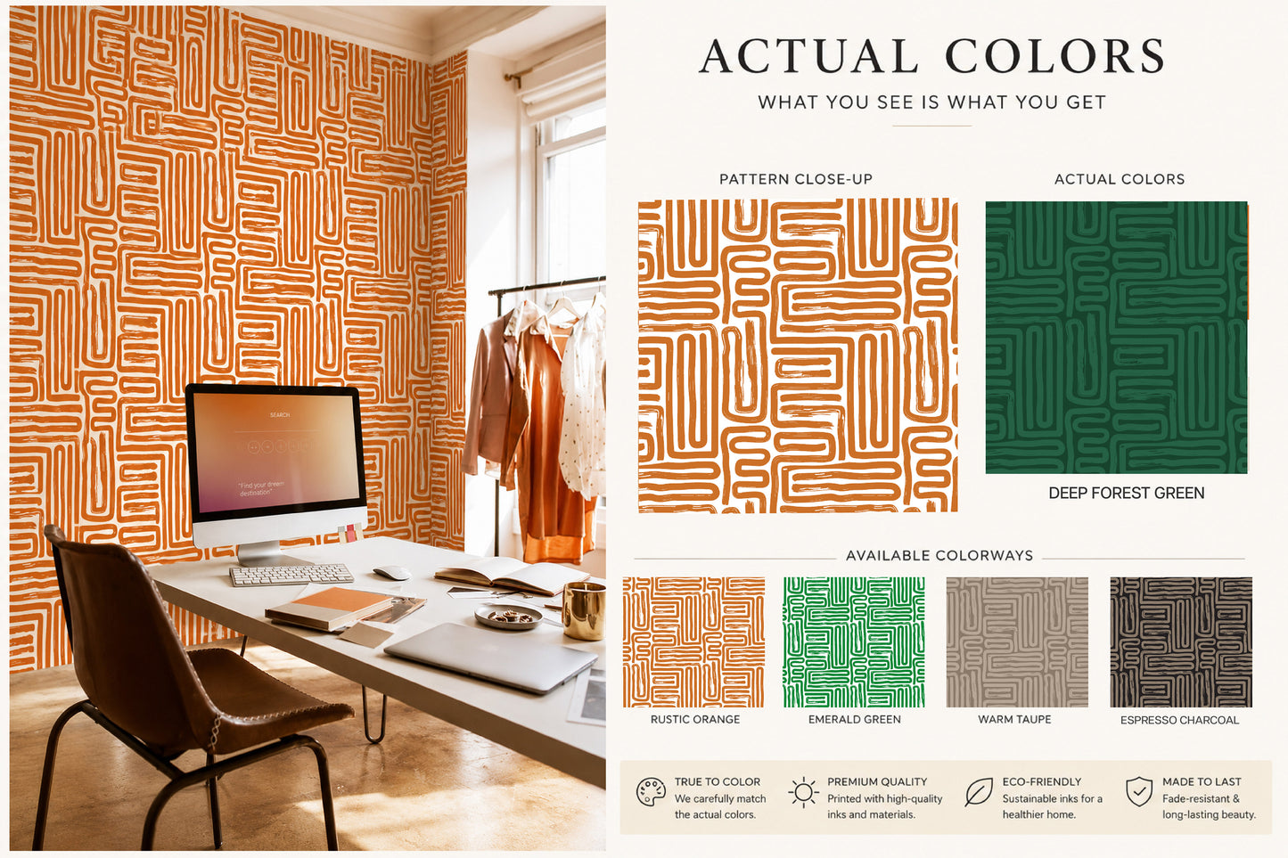 Woven Paths – Hand-Drawn Geometric Wallpaper