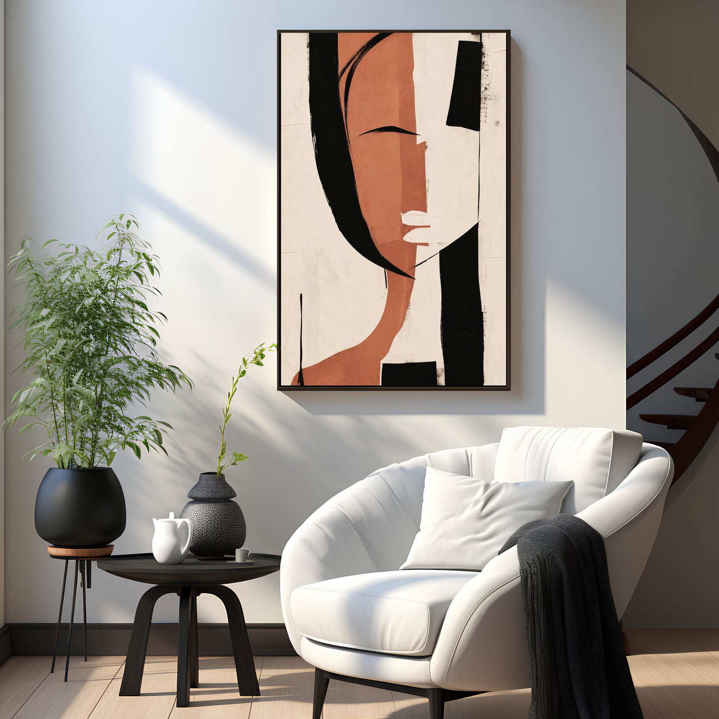 Terracotta Muse | Abstract Woman Wall Art & Canvas