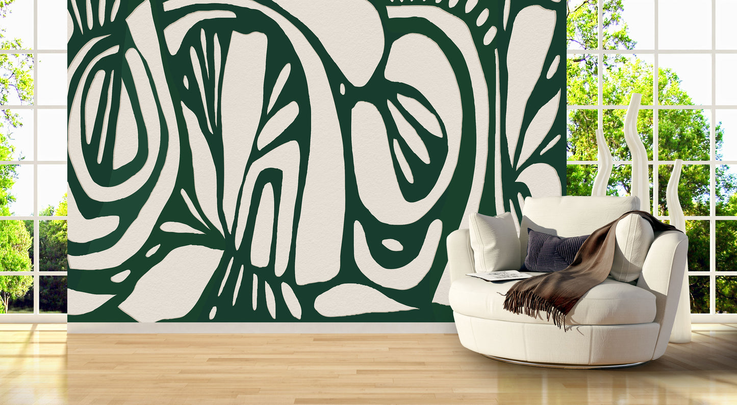 Verdant Green Minimalist Wallpaper