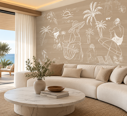 Coastal Escape Wallpaper Mural
