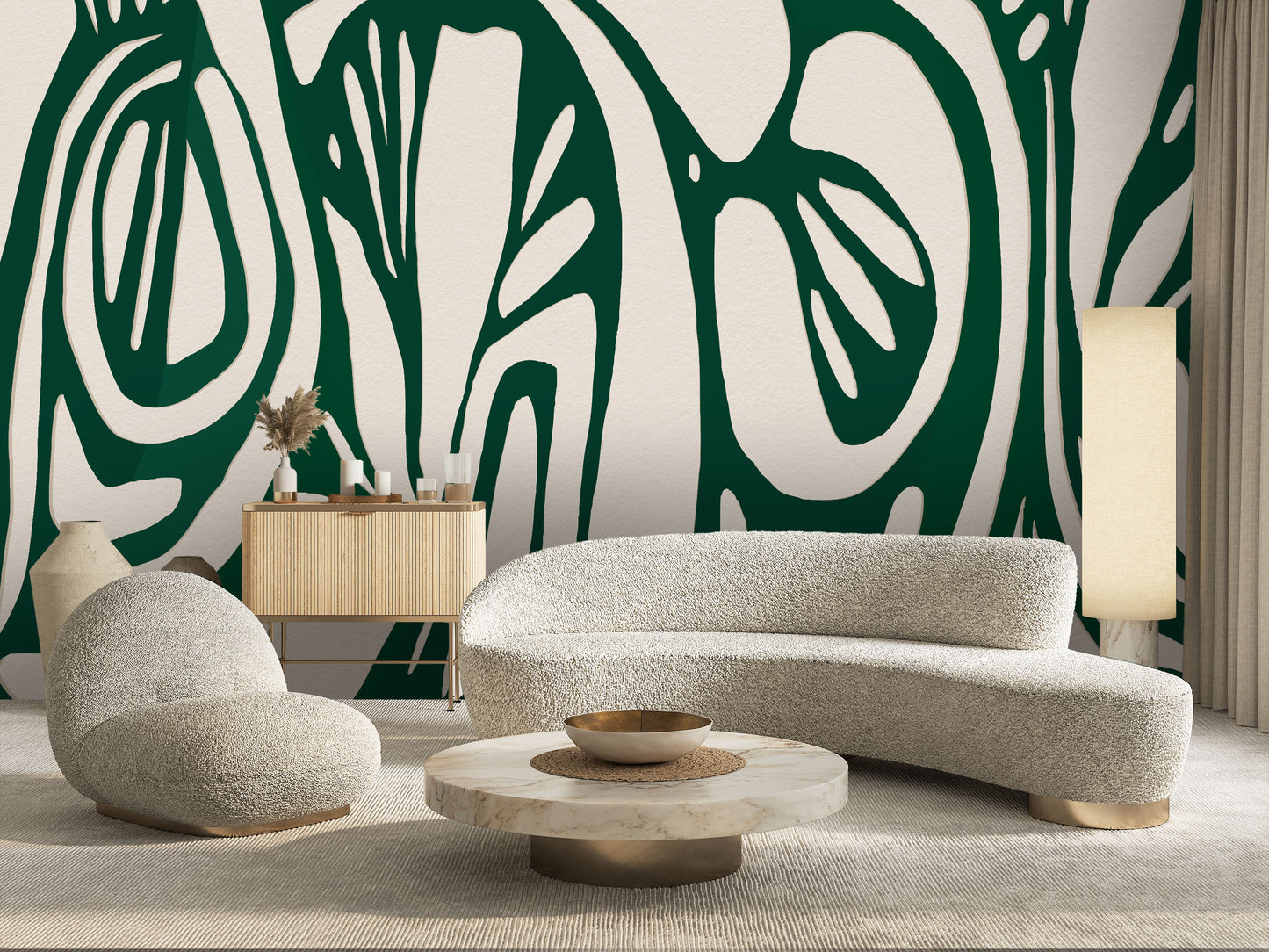 Verdant Green Minimalist Wallpaper