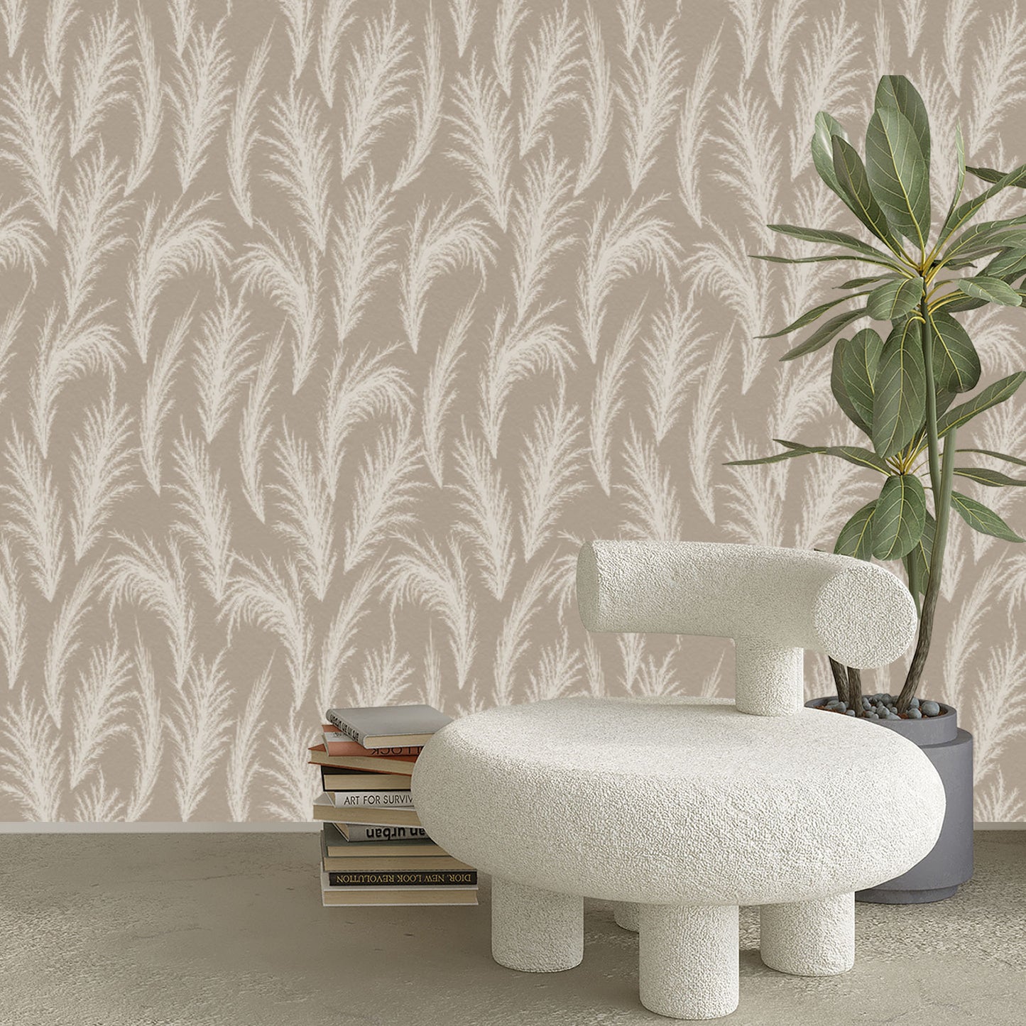 Earthy Tone Feathers Wallpaper