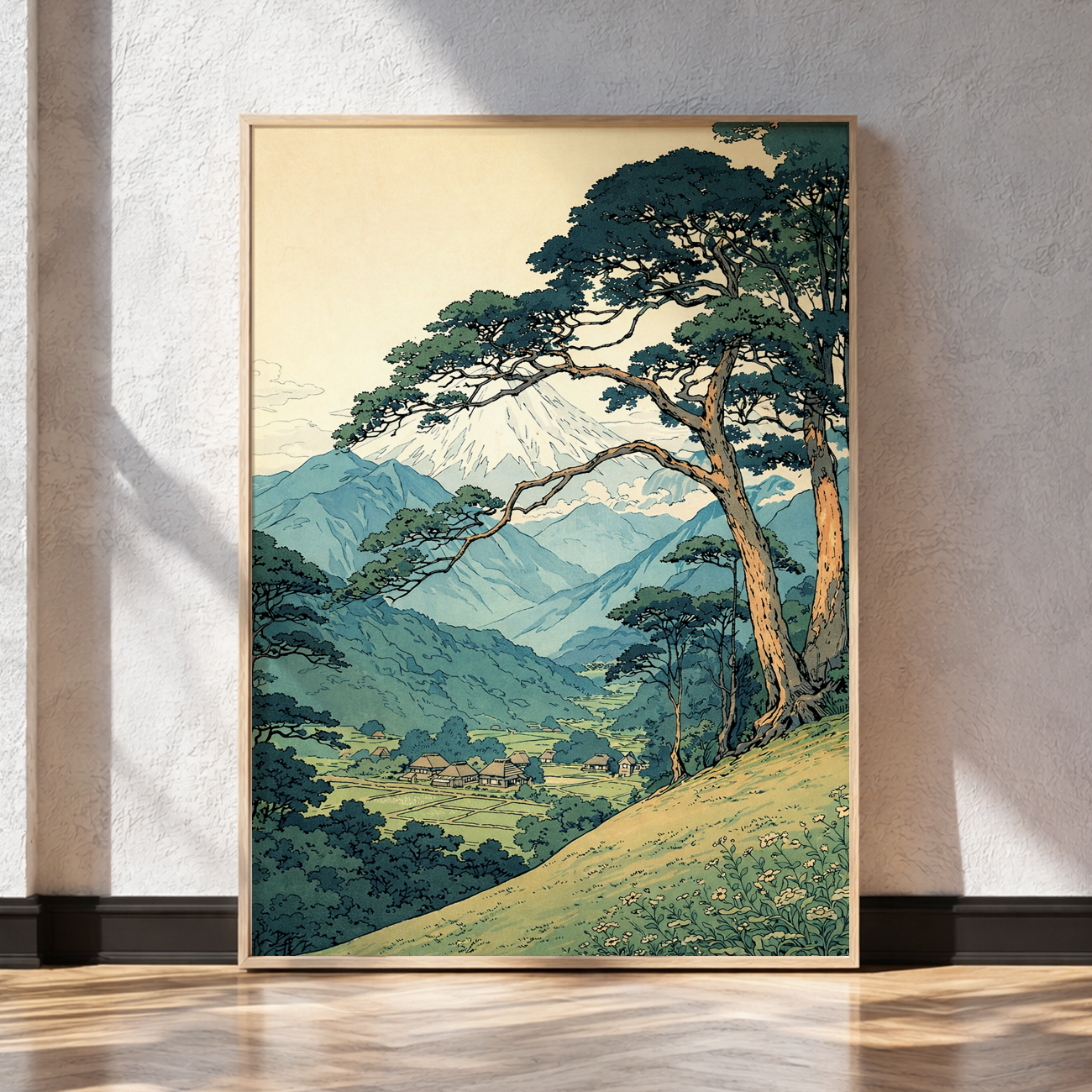 Serene Mountain Landscape | Vintage Nature Scenic Wall Art Decor