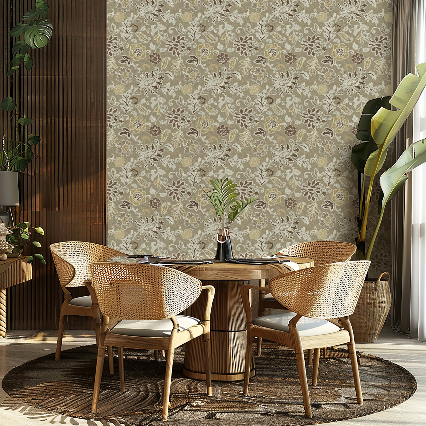Gilded Heirloom Manor – Vintage Luxury Floral Wallpaper