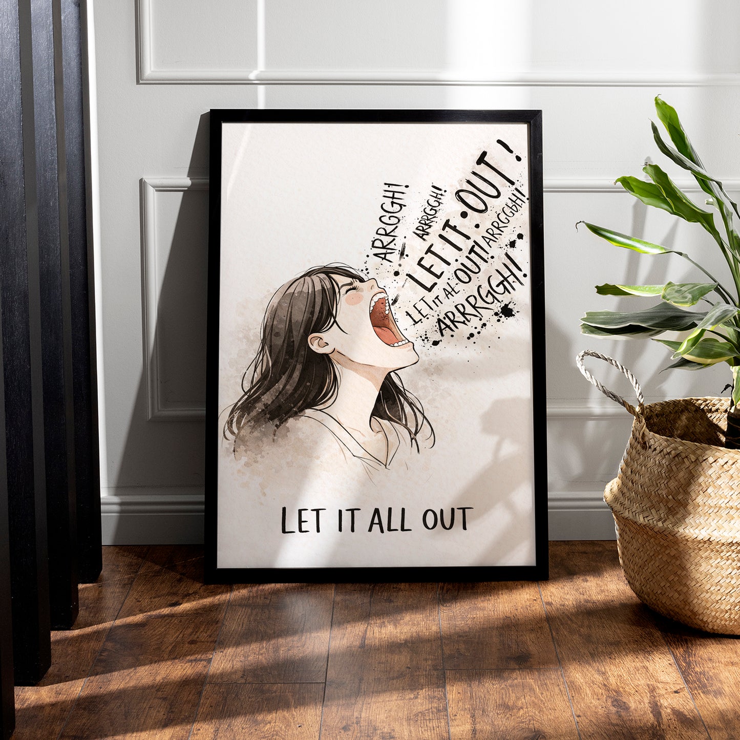 Let It All Out  Wall Art | Emotional Release Art | Mental Health Poster