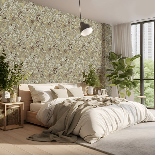 Gilded Heirloom Manor – Vintage Luxury Floral Wallpaper