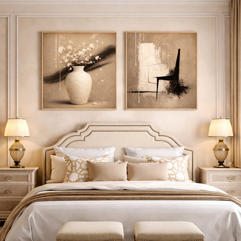 Architectural Silence Set of 2 Printable | Neutral Abstract Wall Art | Minimal Modern Decor