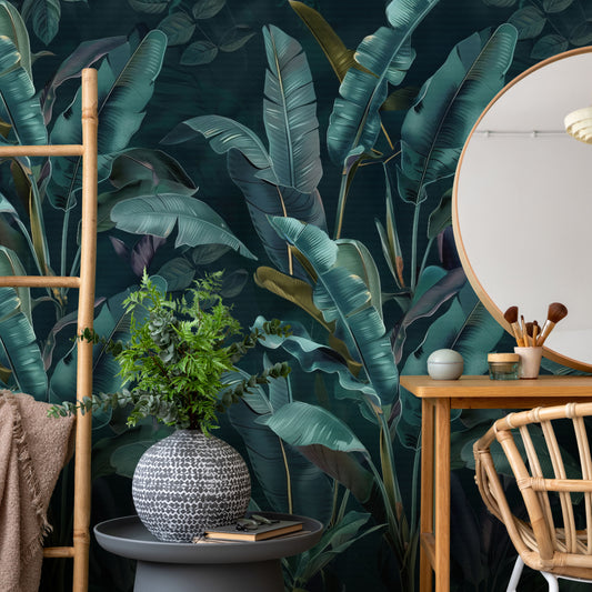 Midnight Tropics Elegance Wallpaper