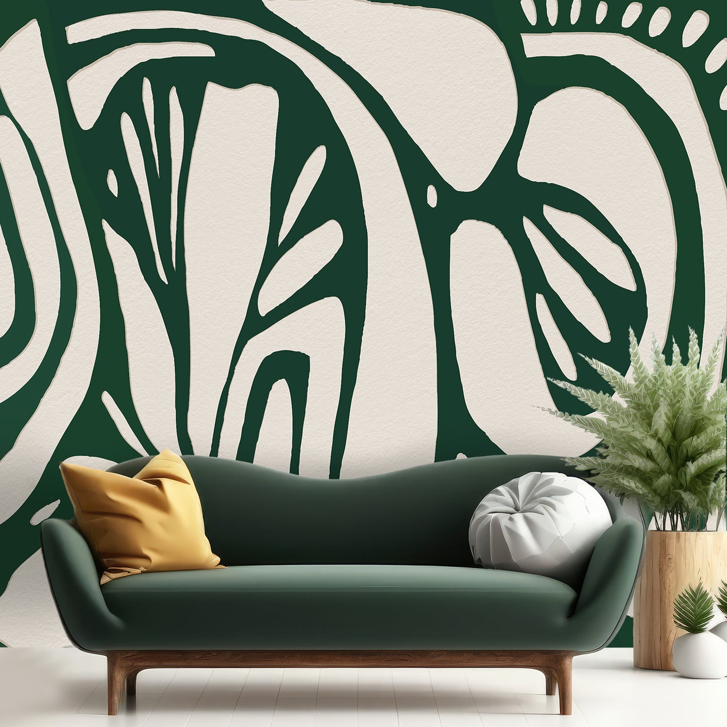 Verdant Green Minimalist Wallpaper