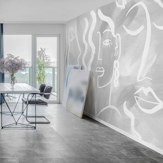 Expressive Strokes – Chalky WallPaper