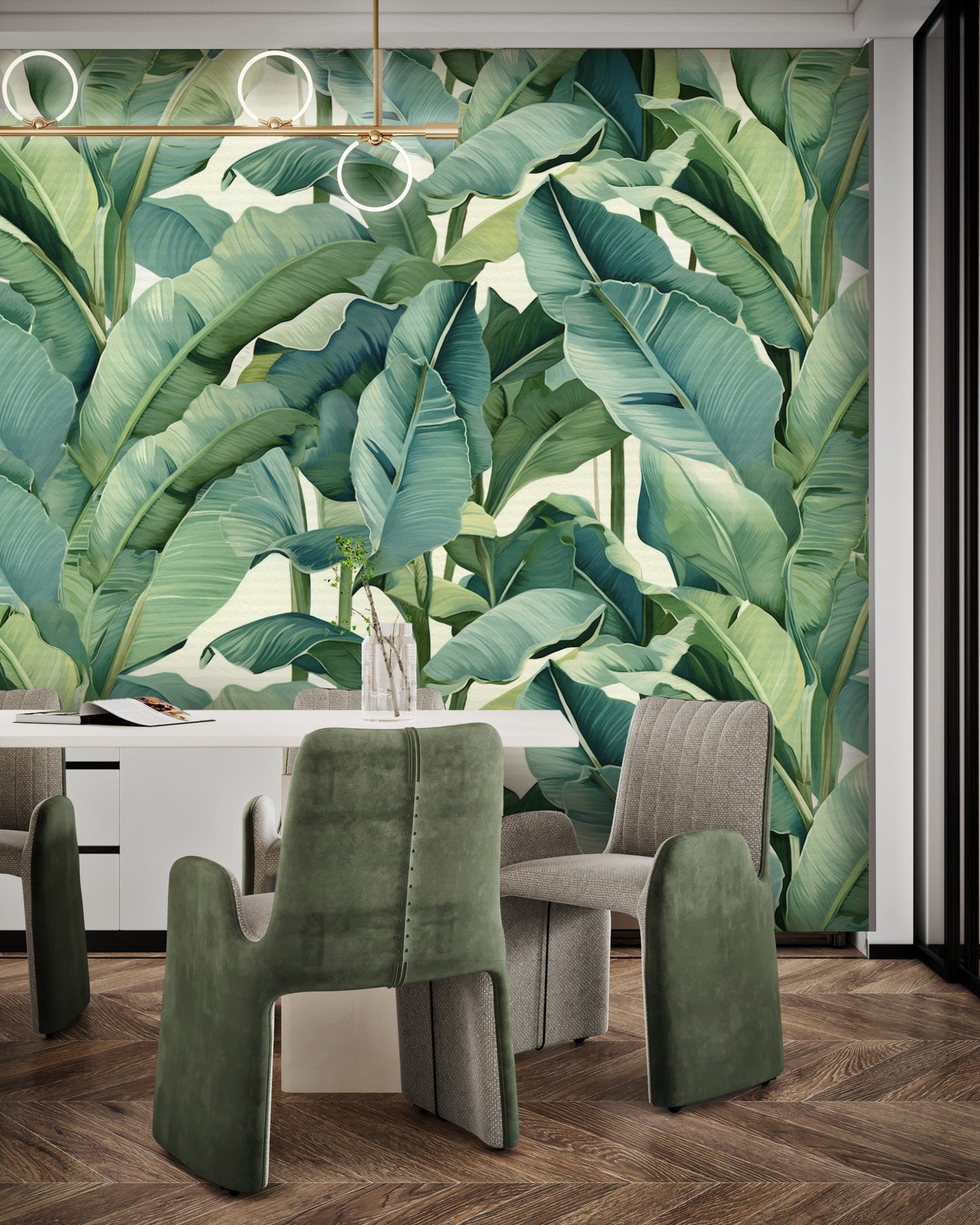 Verdant Vibes Minimal Modern Wallpaper