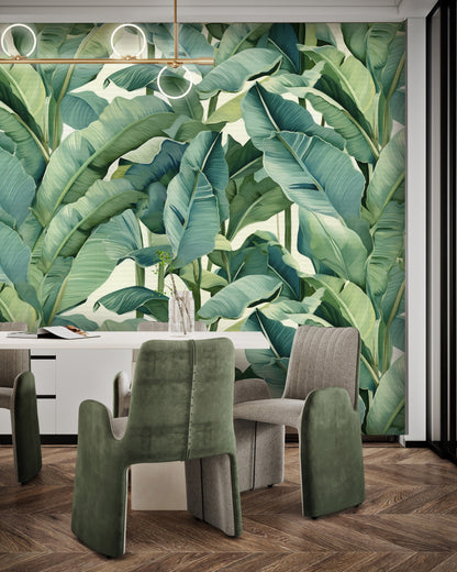 Verdant Vibes Minimal Modern Wallpaper