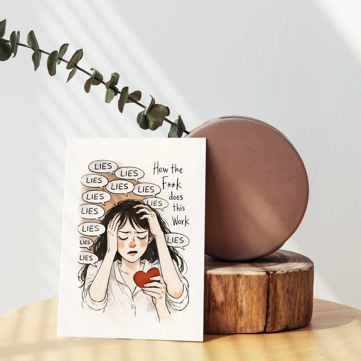 Lies Relationship Art | Toxic Love Print | Dark Humor Wall Art