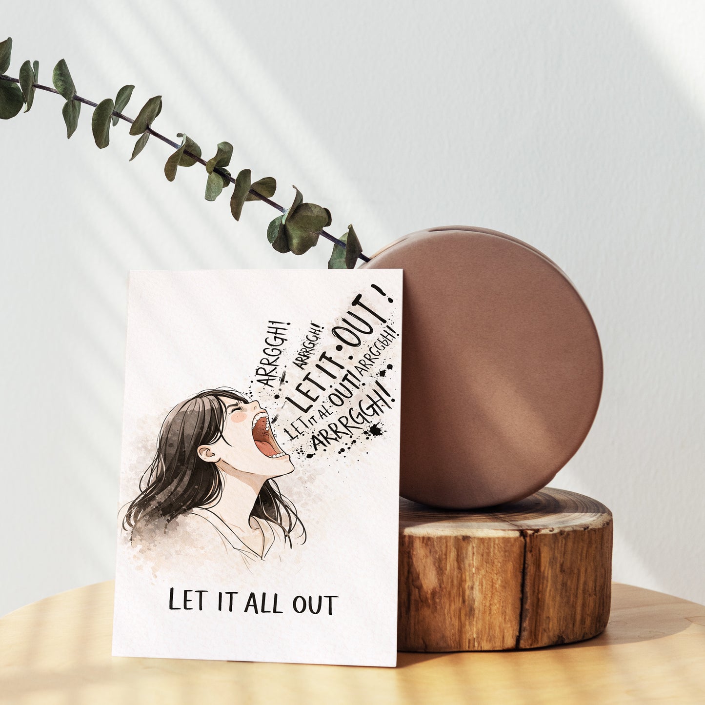 Let It All Out  Wall Art | Emotional Release Art | Mental Health Poster
