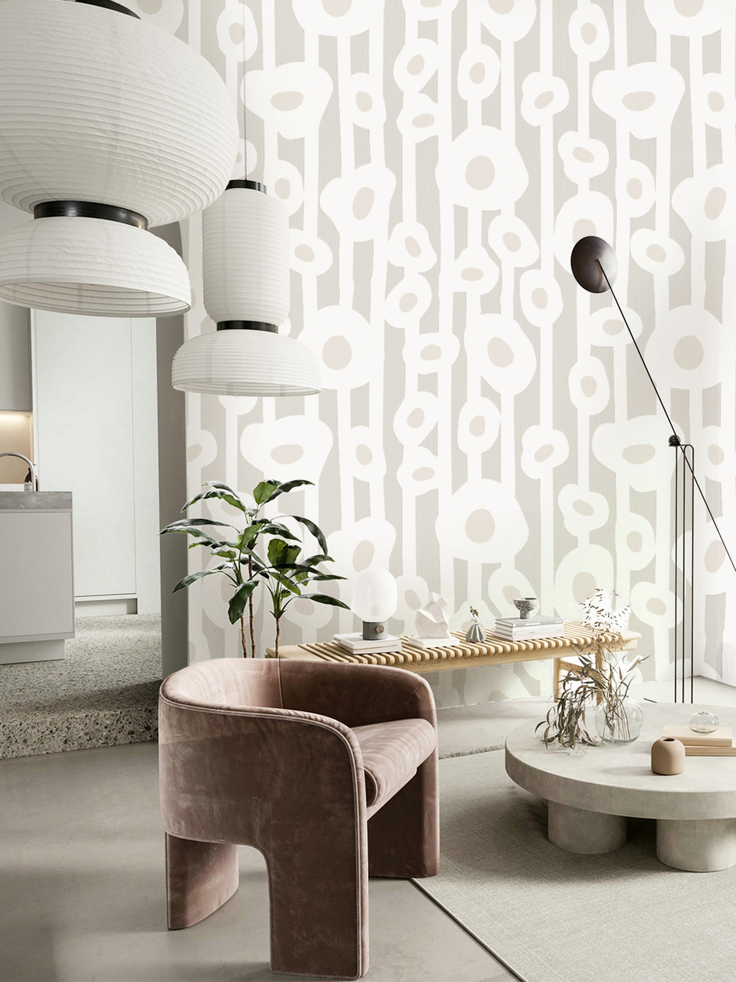 Minimal Muted Botanica Wallpaper