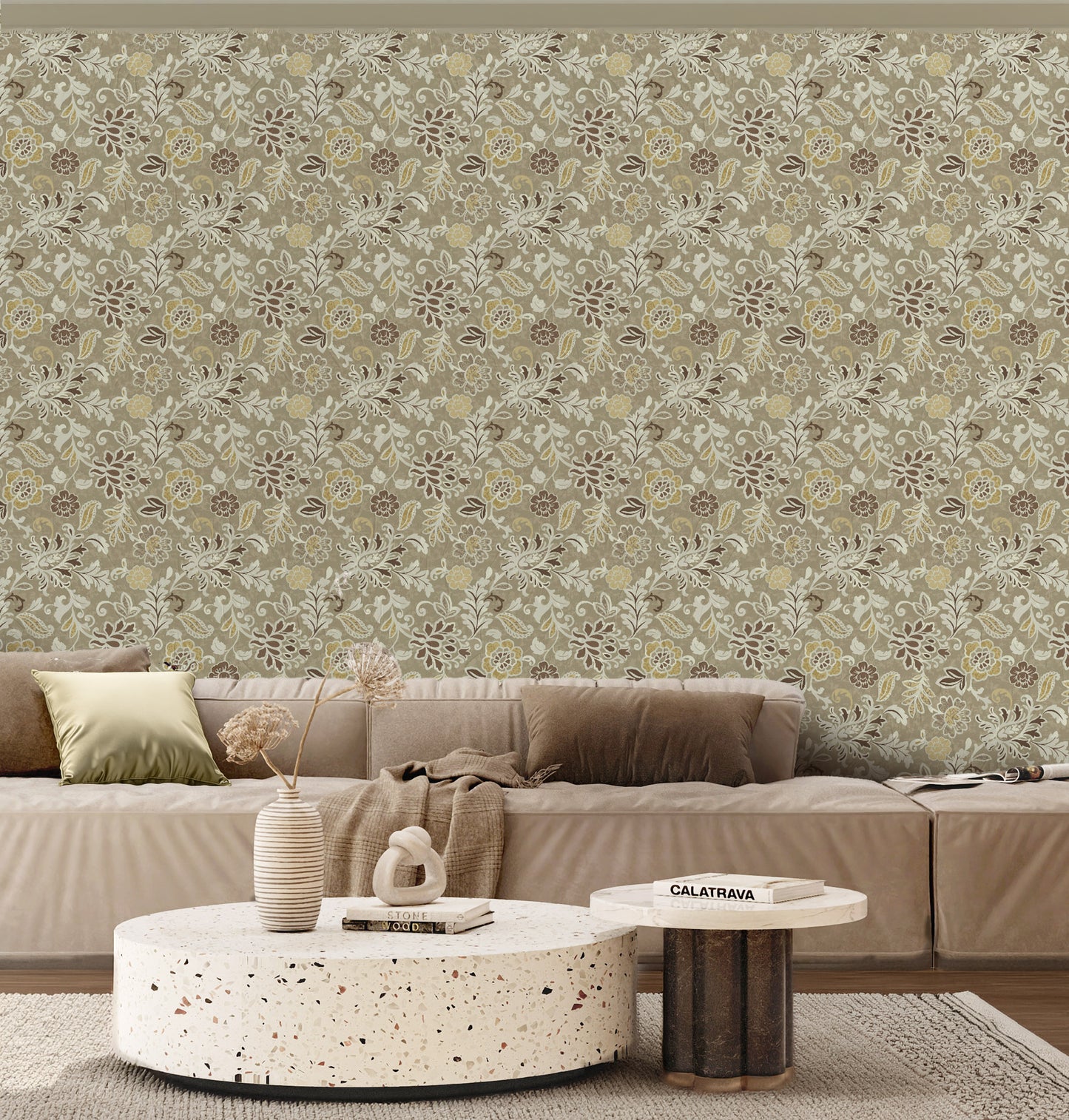 Gilded Heirloom Manor – Vintage Luxury Floral Wallpaper