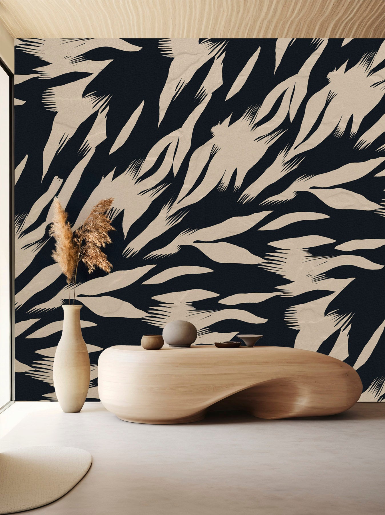 Wings of Freedom: Abstract Black Wallpaper