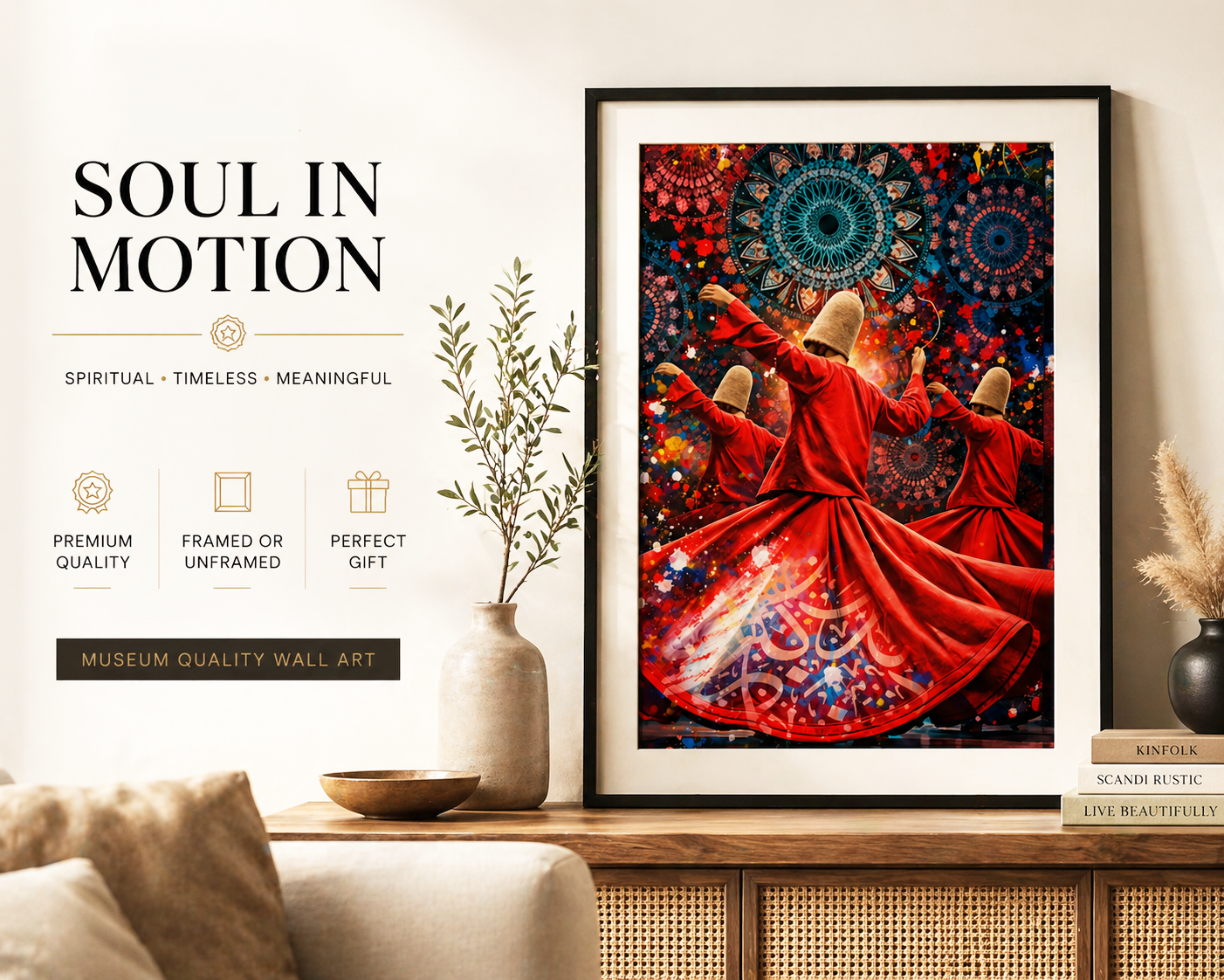 Turkish Sufi Whirling Dervish Dance Wall Art