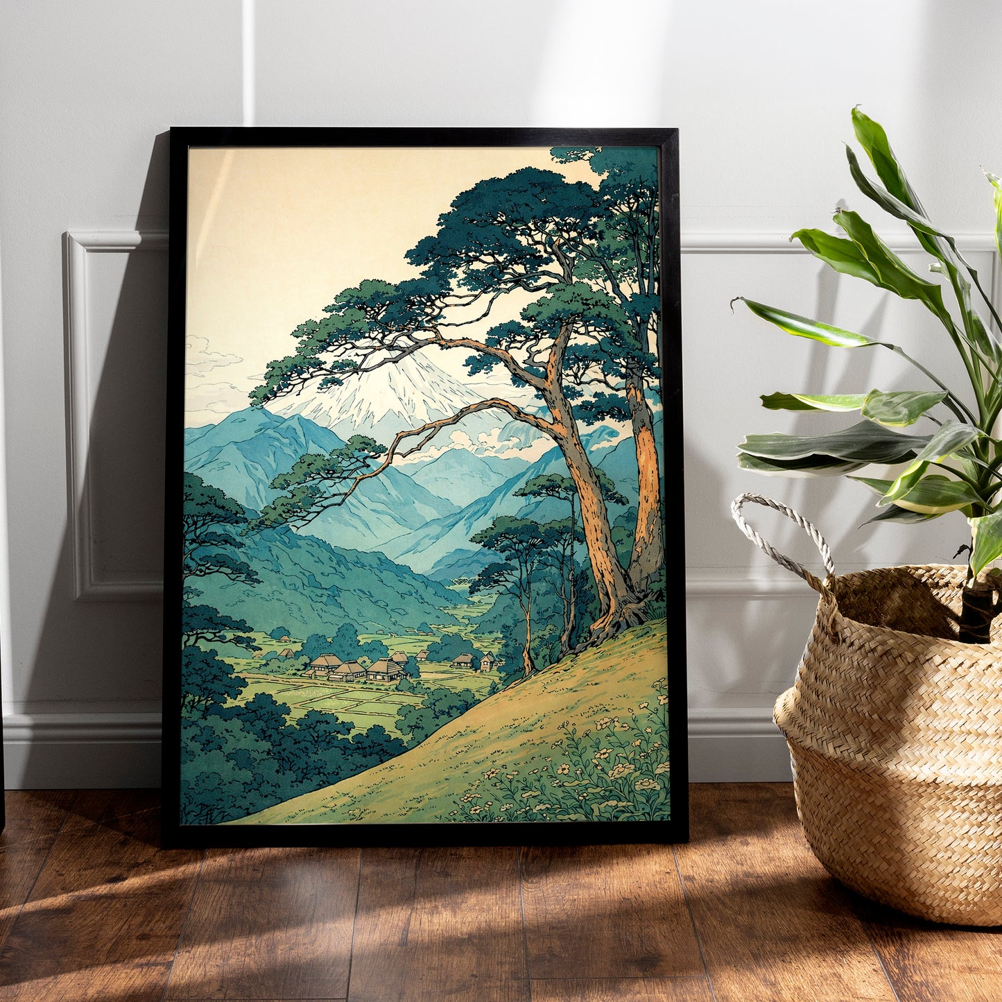 Serene Mountain Landscape | Vintage Nature Scenic Wall Art Decor