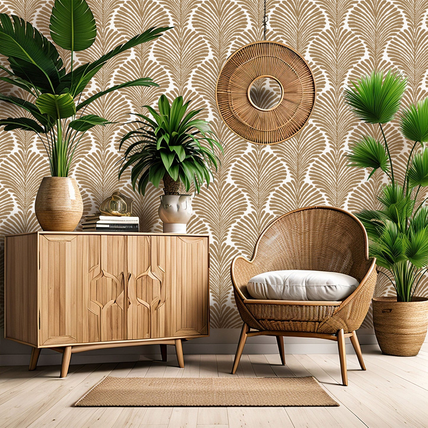 Aesthetic Boho Leaves Wallpaper