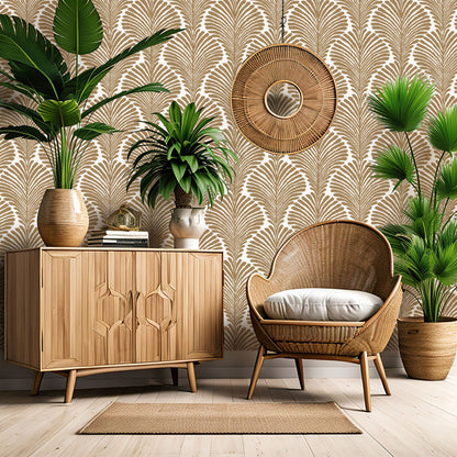 Aesthetic Boho Leaves Wallpaper