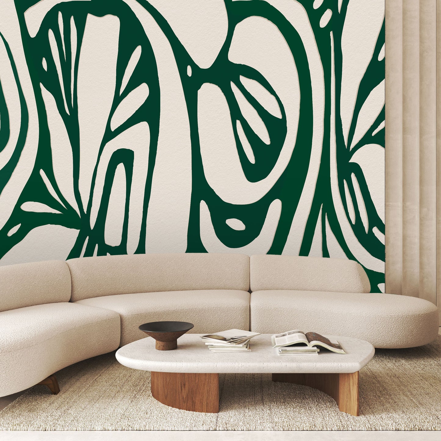 Verdant Green Minimalist Wallpaper