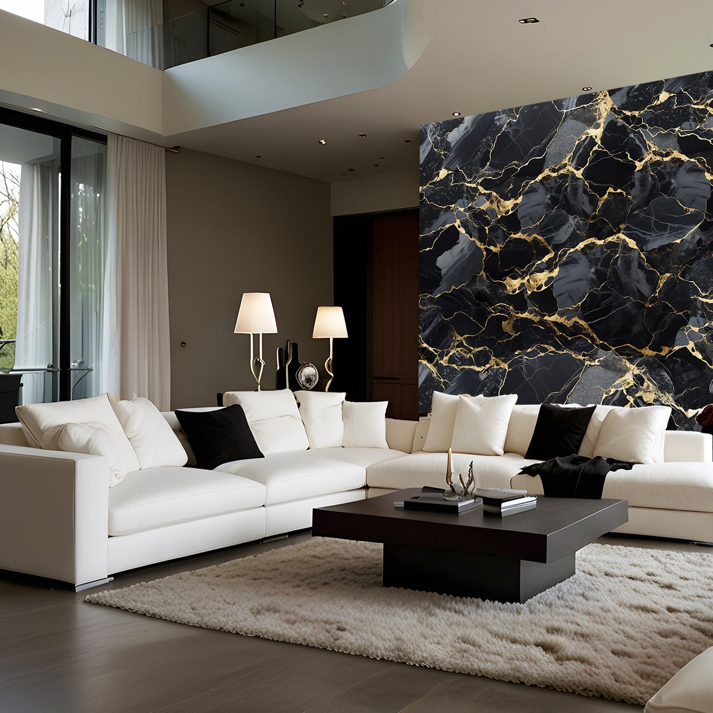 Black and Gold Marble WallPaper