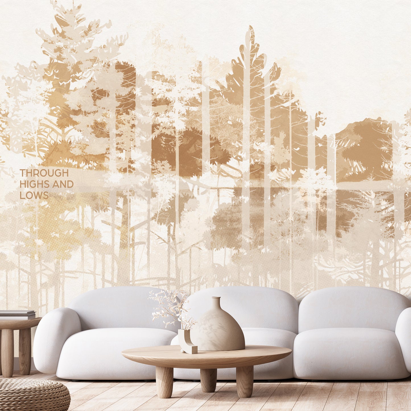 Through Highs and Lows -Vintage Minimalist Wallpaper