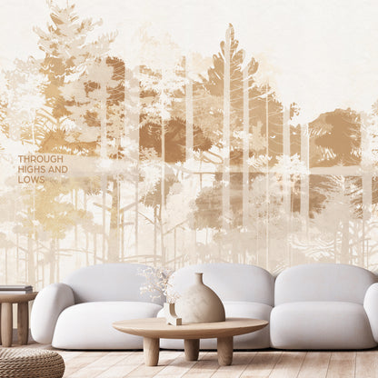 Through Highs and Lows -Vintage Minimalist Wallpaper