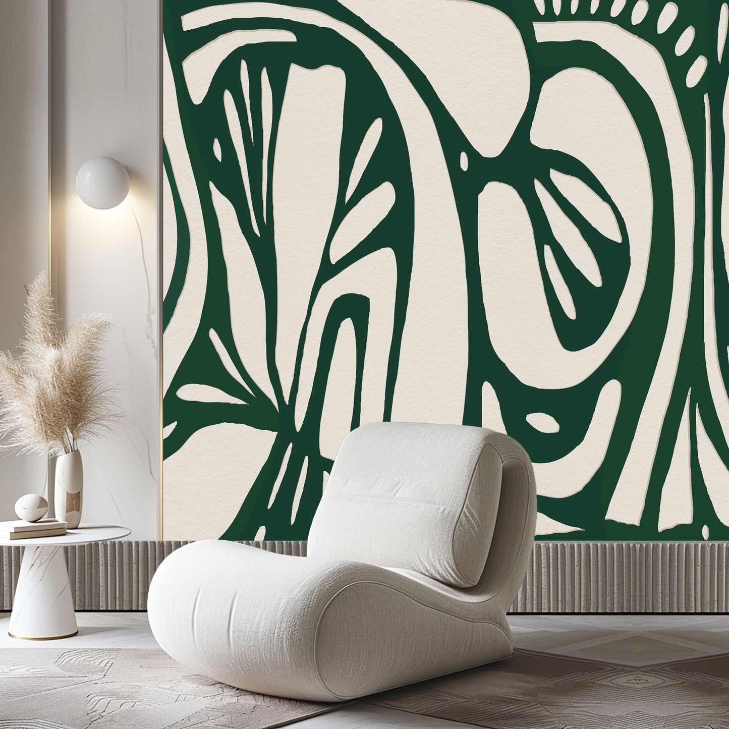 Verdant Green Minimalist Wallpaper