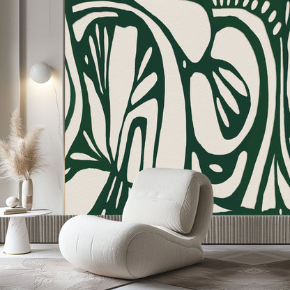 Verdant Green Minimalist Wallpaper