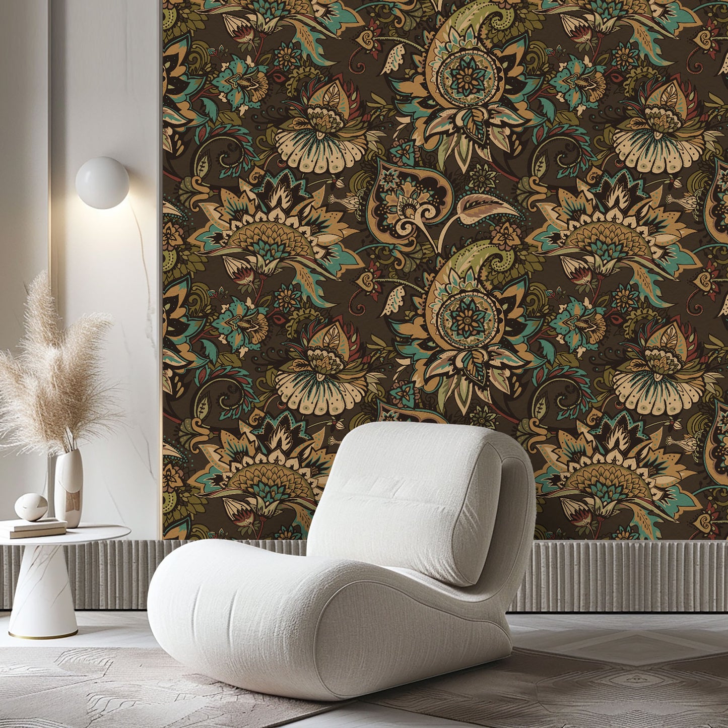 Rustic Blooms Floral Wallpaper