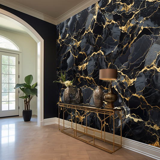 Black and Gold Marble WallPaper