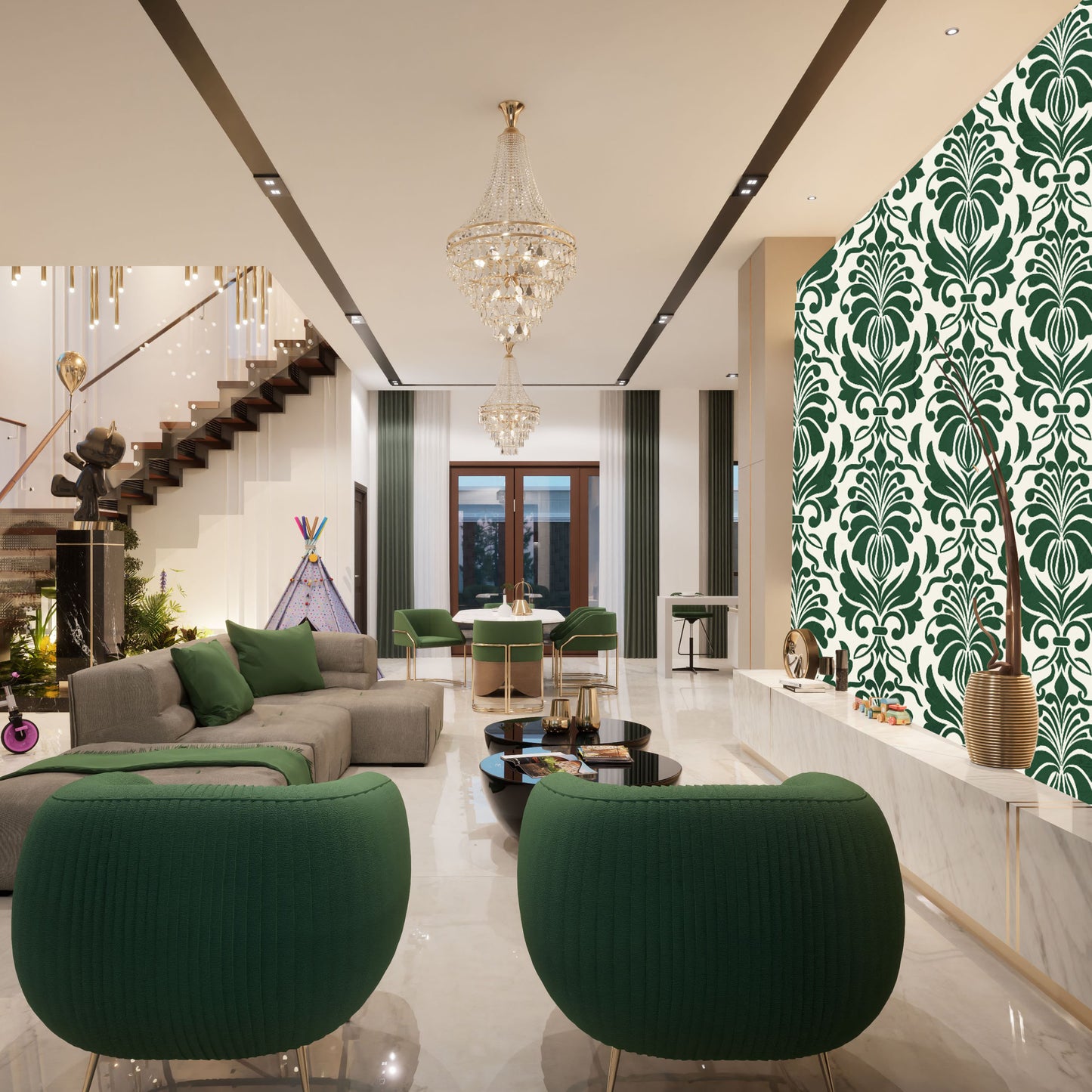 Evergreen Elegance Wallpaper
