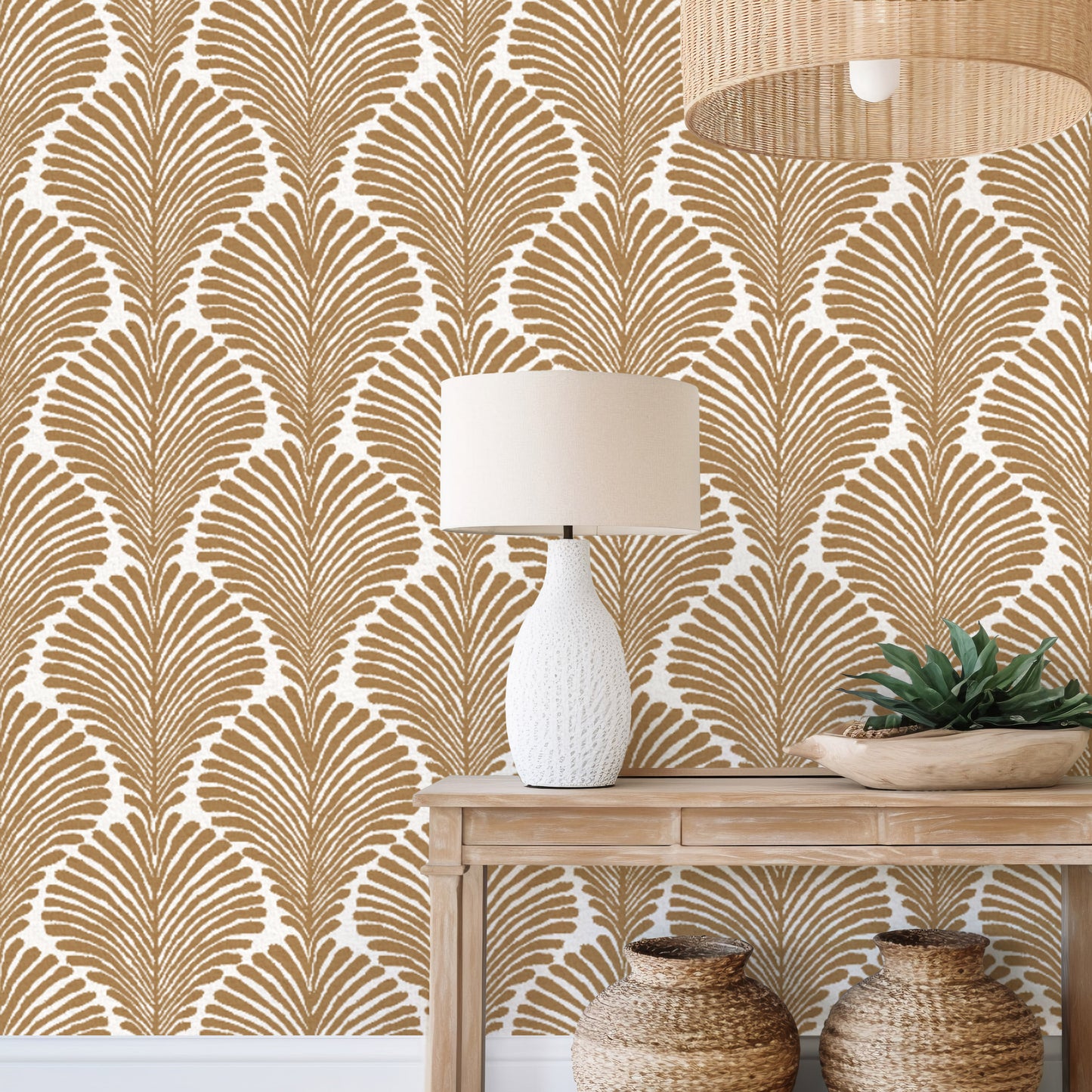 Aesthetic Boho Leaves Wallpaper