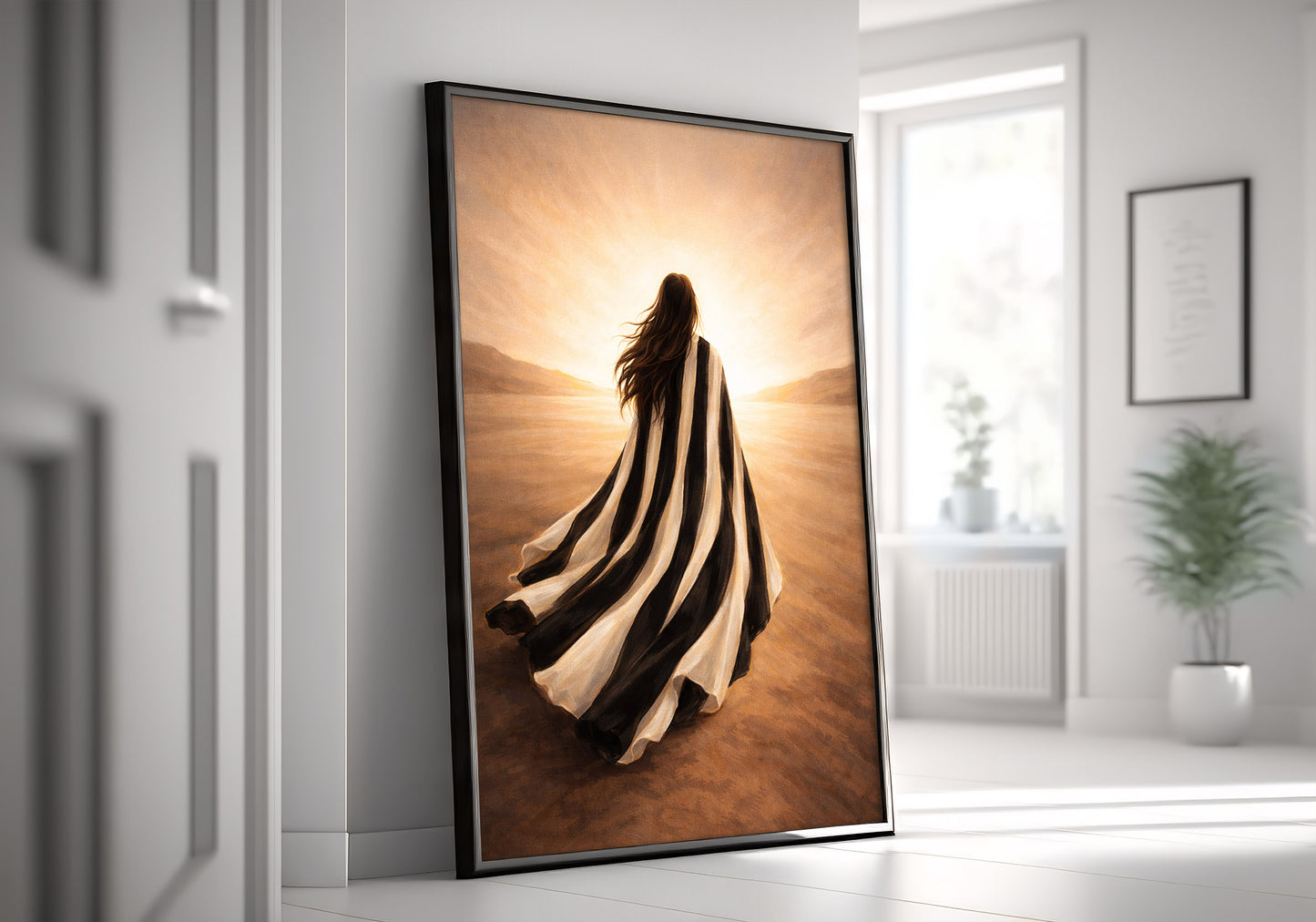 Toward the Light Minimal Neutral Wall Art | Inspirational Journey Art