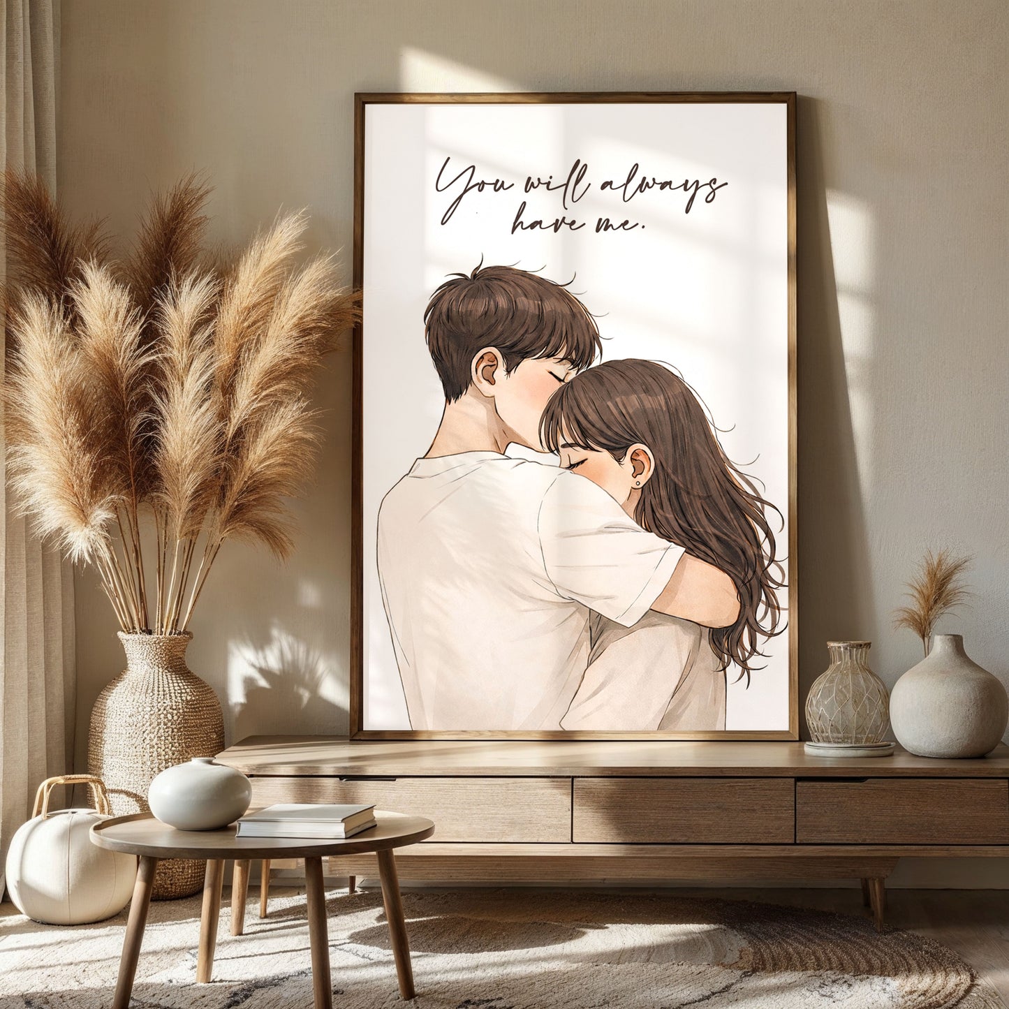 You Will Always Have Me Wall Art | Romantic Couple Print | Minimal Love Poster | Anniversary Gift