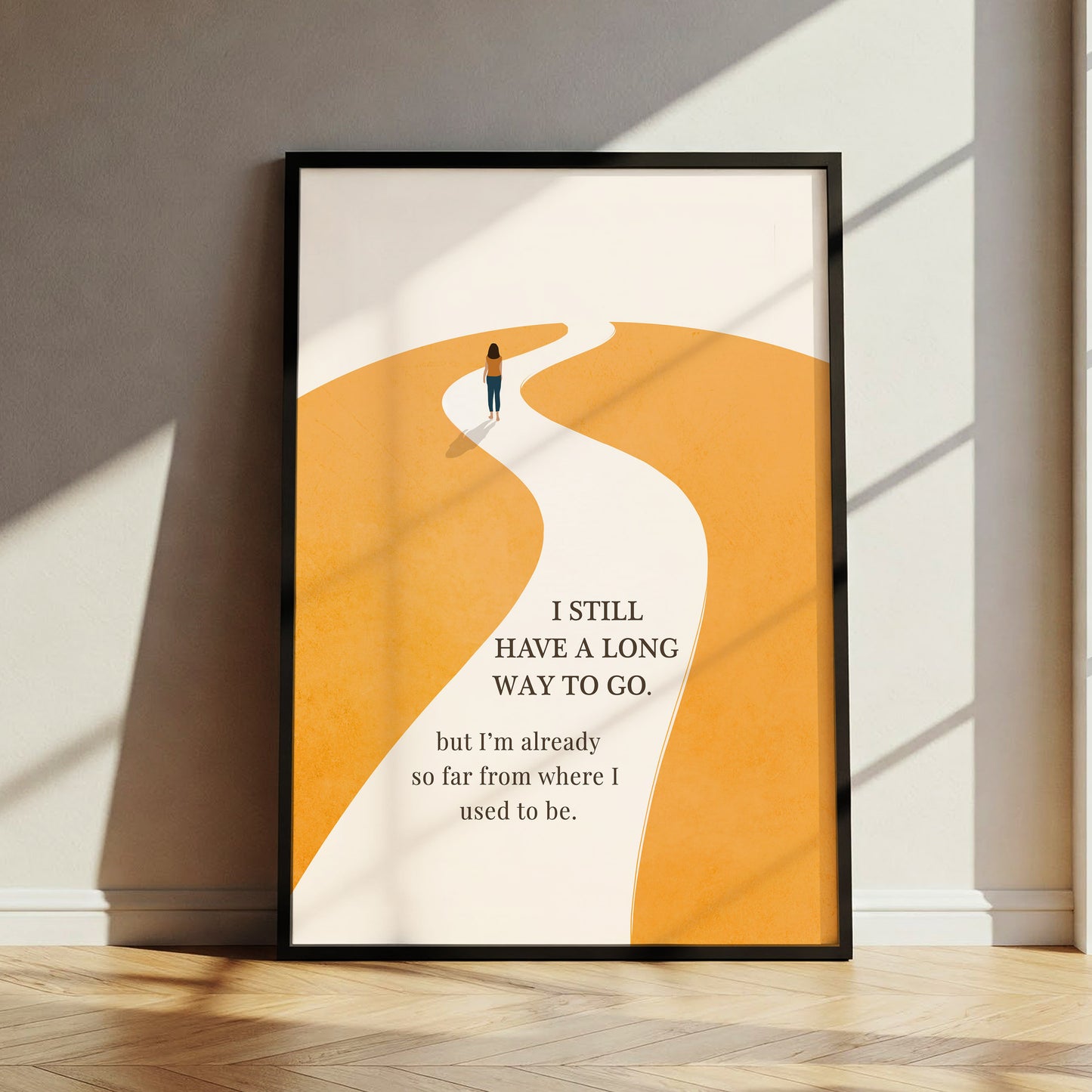 Minimalist Growth Journey Wall Art, Neutral Office Decor, Inspirational Wall art
