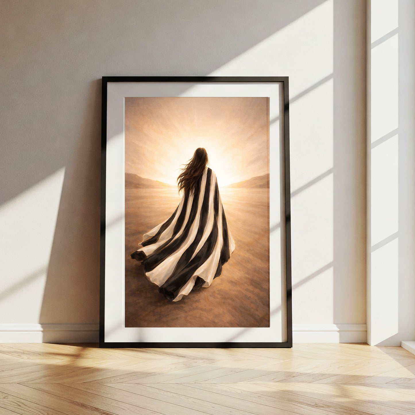 Toward the Light Minimal Neutral Wall Art | Inspirational Journey Art