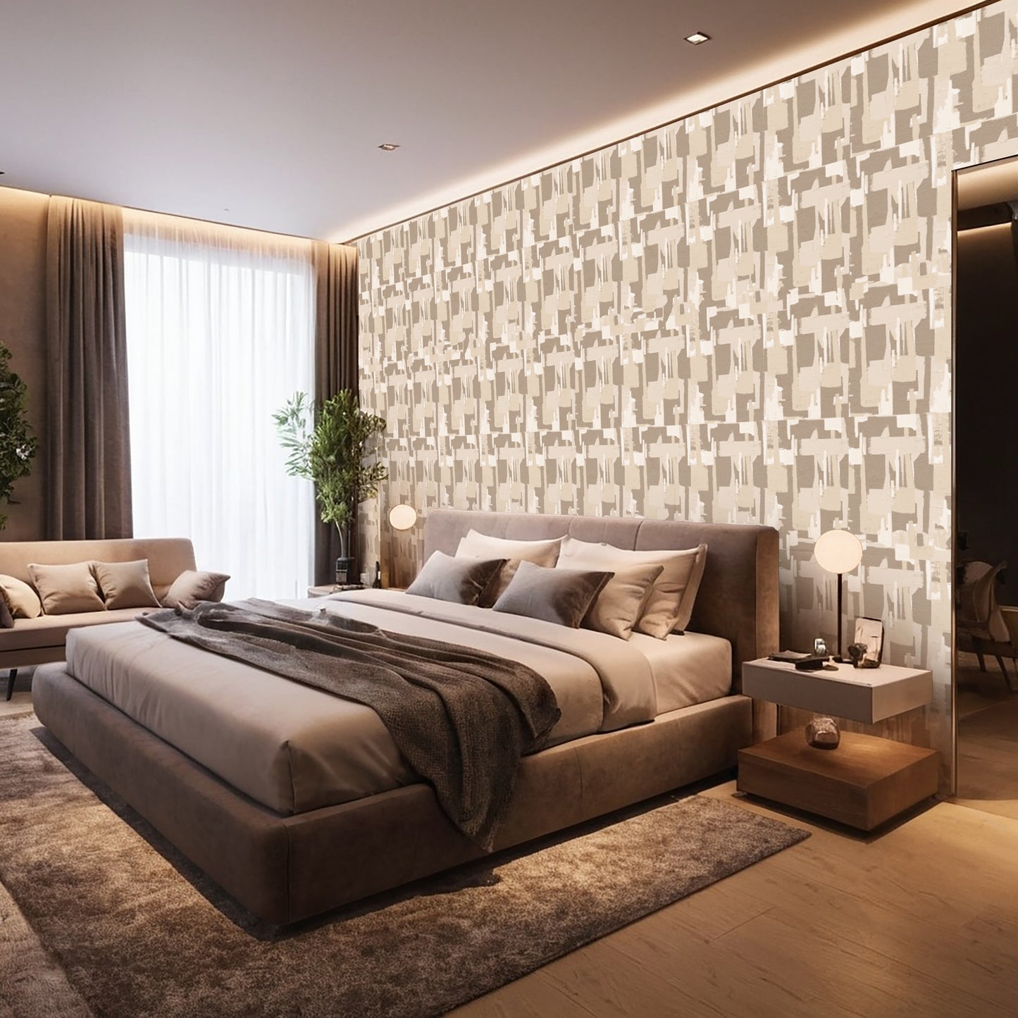 Golden Dune – Abstract Neutral Wallpaper Mural