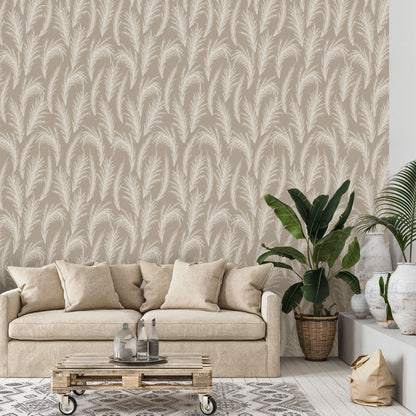 Earthy Tone Feathers Wallpaper