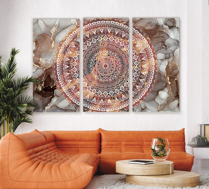 Mandala, Set of 3 Canvas