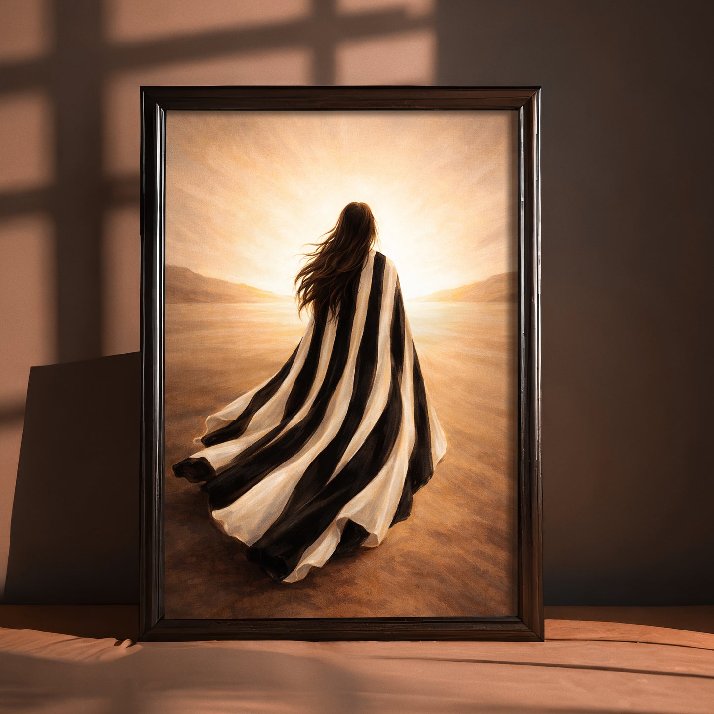 Toward the Light Minimal Neutral Wall Art | Inspirational Journey Art