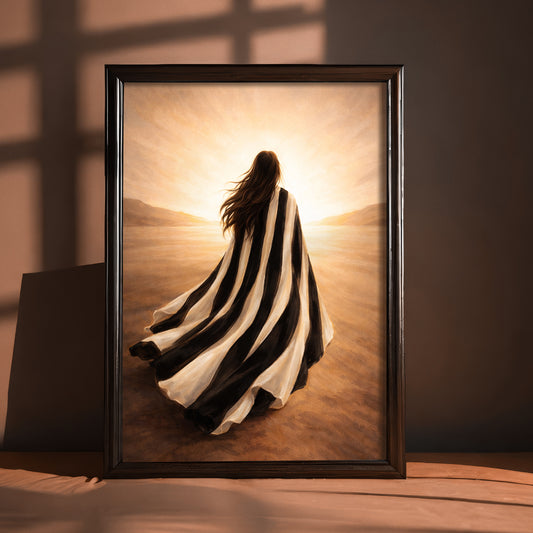 Toward the Light Minimal Neutral Wall Art | Inspirational Journey Art