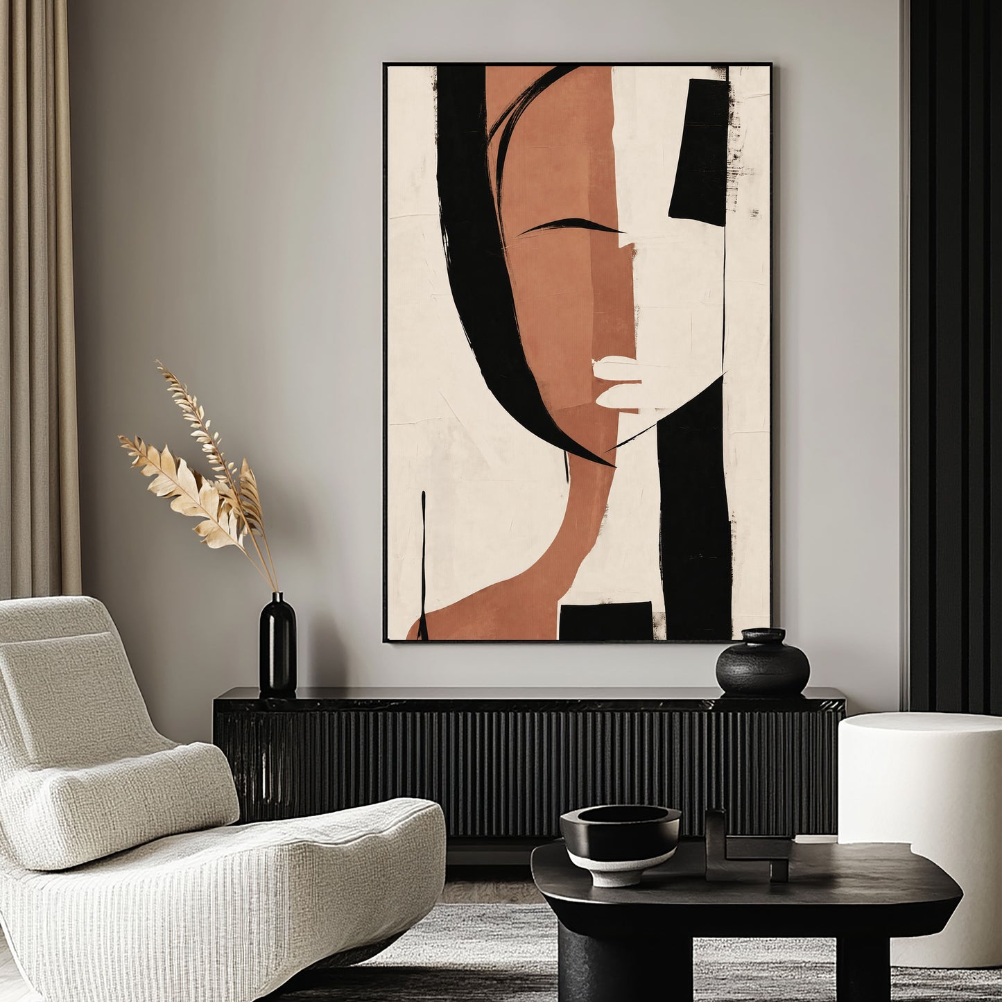 Terracotta Muse | Abstract Woman Wall Art & Canvas