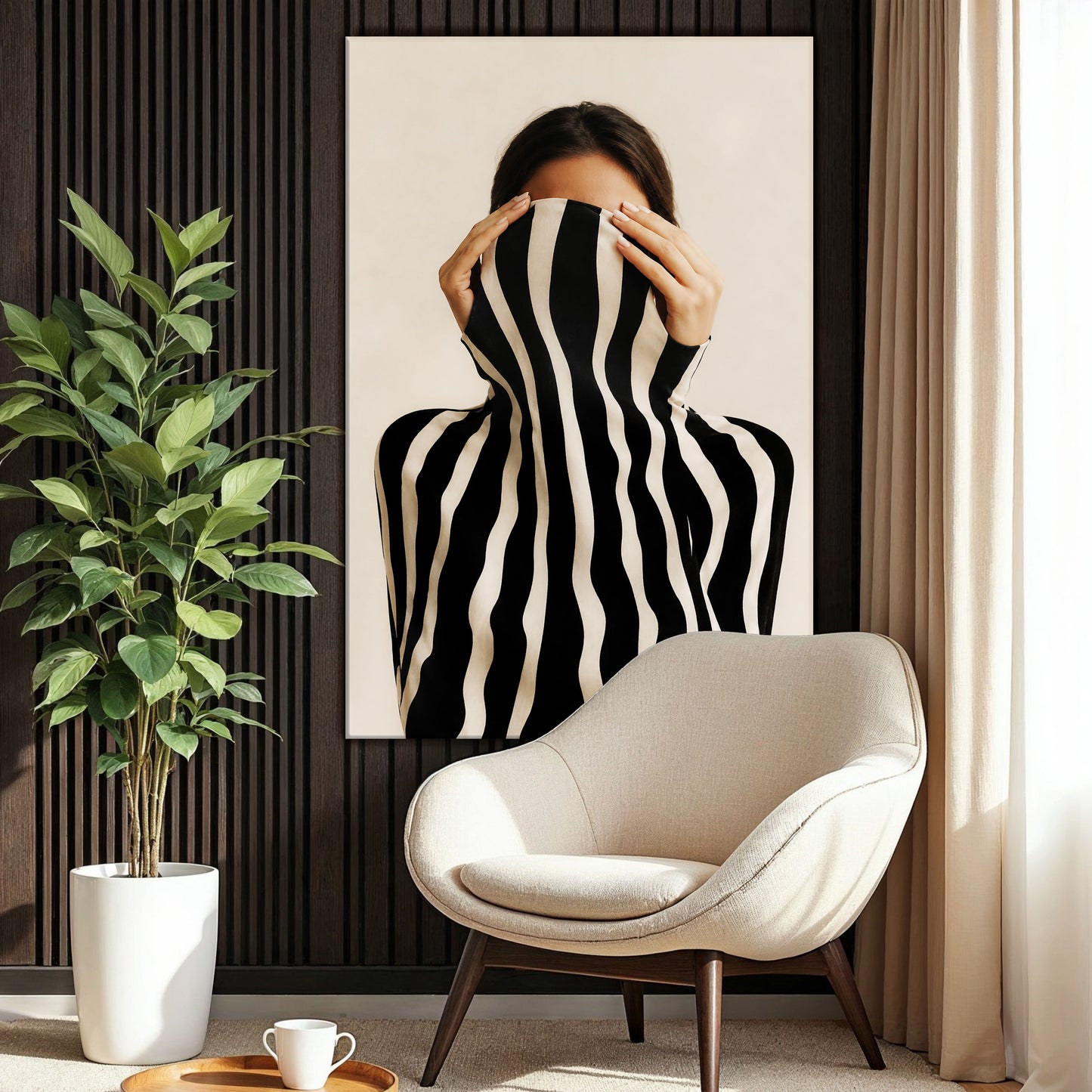 Modern woman wall art, black and white, figurative prints