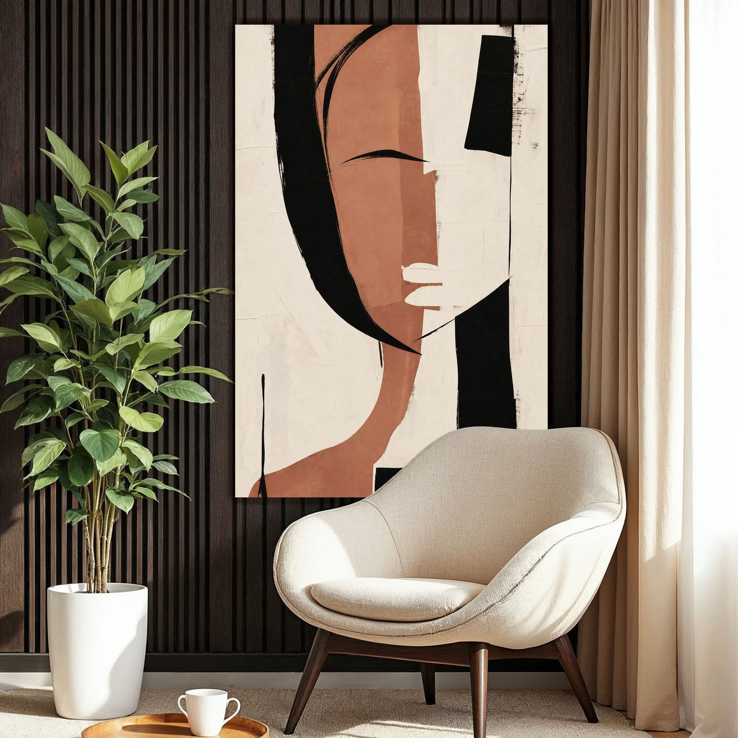 Terracotta Muse | Abstract Woman Wall Art & Canvas