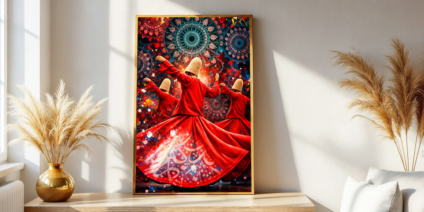 Turkish Sufi Whirling Dervish Dance Wall Art