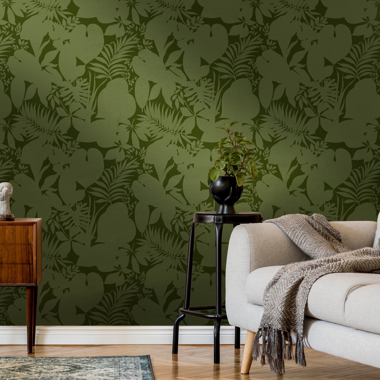 Tropical Botanic – Forest Olive Botanical Wallpaper